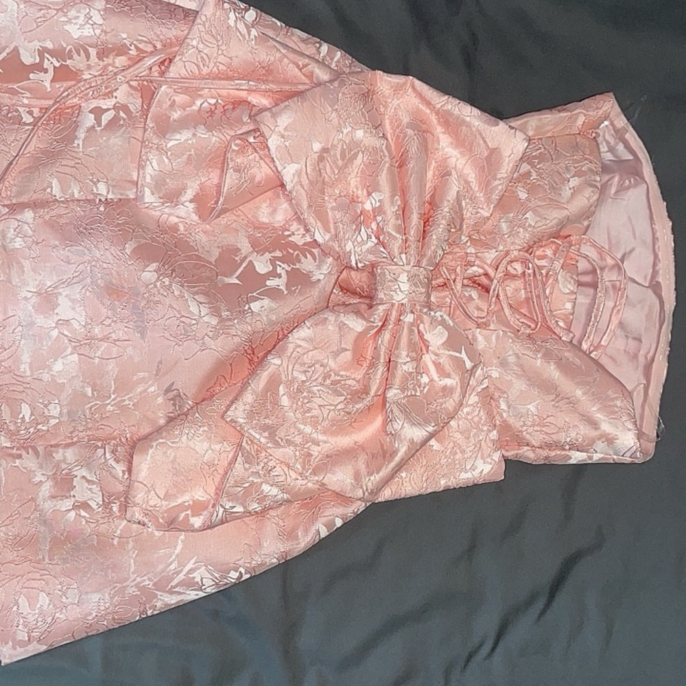 Baby pink bow dress